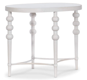 Hooker Furniture - Melange On the Bright Side Oval End Table - White/Cream/Beige - 628-80580-02