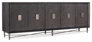 Hooker Furniture - Melange Keenan Five Door Credenza - Dark Wood - 628-85106-96