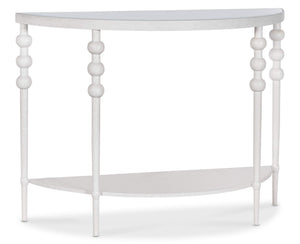 Hooker Furniture - Melange On the Bright Side Demilune Console - White/Cream/Beige - 628-85739-02
