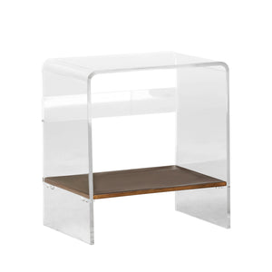 Gabby - Sloan Acrylic Rectangle Waterfall Side Table - SCH-151100