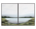 Lakeside Views (Set Of 2) - 36" X 48"  Black Floater Frame
