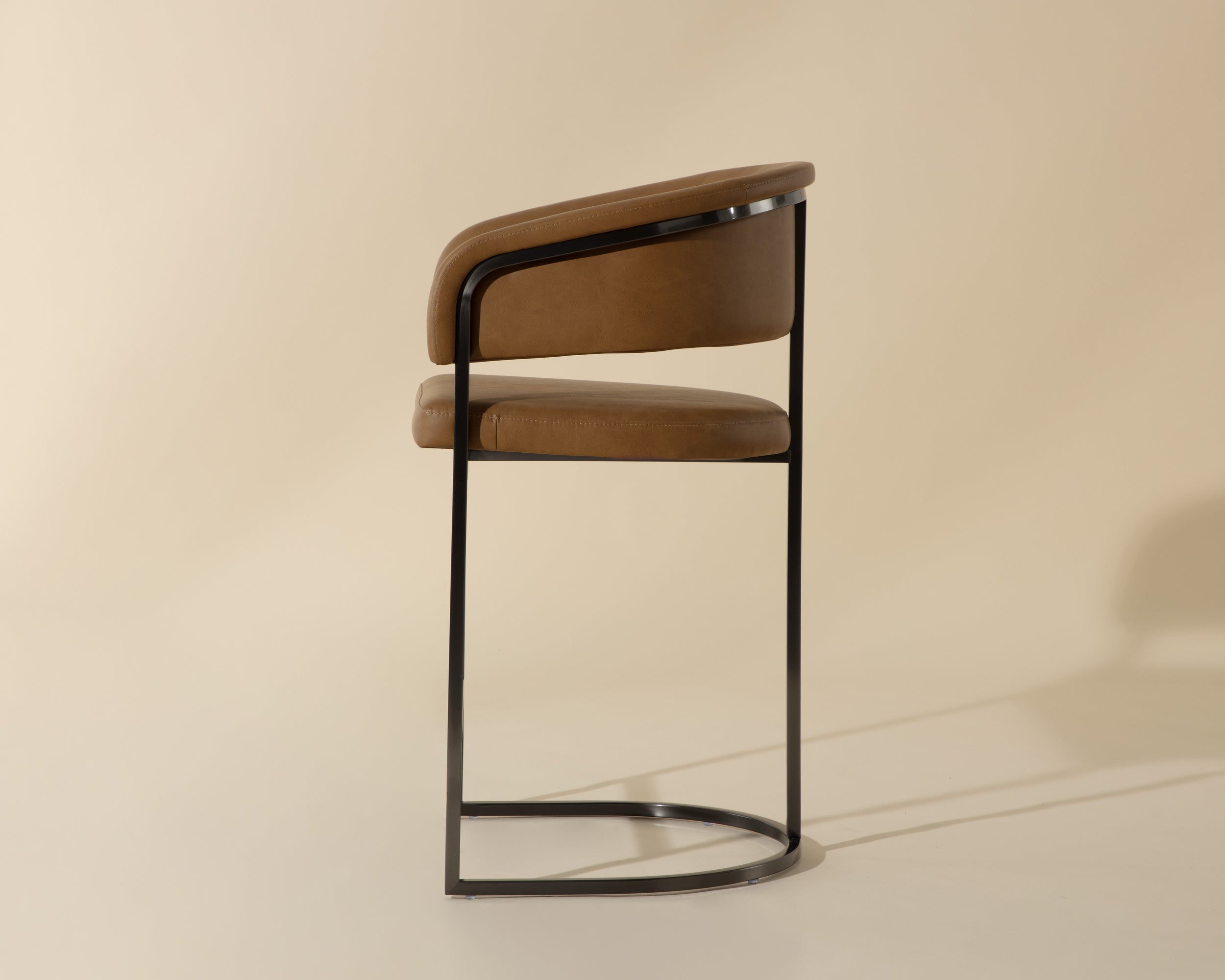 Marris Counter Stool - Gunmetal  Milliken Cognac
