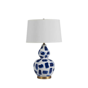 Gabby - Luca Stoneware Blue White Ceramic Table Lamp - SCH-159080
