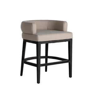 Gabby - Douglas Ash Wood Barrel Back Counter Stool - Cerused Ivory Beige - SCH-175115
