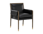 Mauti Dining Armchair - Distressed Brown  Cortina Black Leather