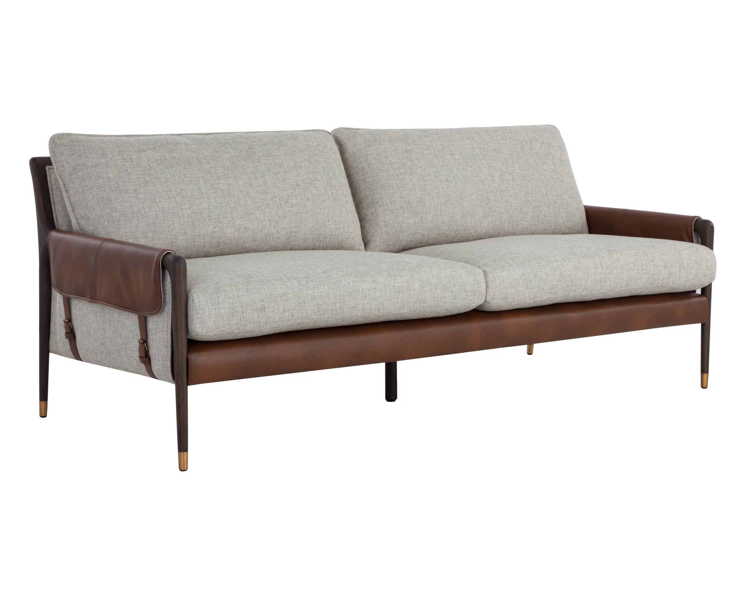 Mauti Sofa - Brown  Vault Fog / Bravo Cognac