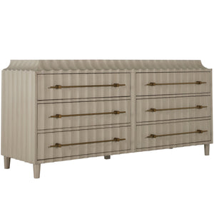 Gabby - Merigold Wood Storage Dresser - 6 Drawers, Sesame White - SCH-175499