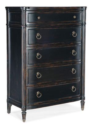 Hooker Furniture - Charleston Five-Drawer Chest - Black - 6750-90010-97