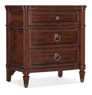 Hooker Furniture - Charleston Three-Drawer Nightstand - Dark Wood - 6750-90015-85