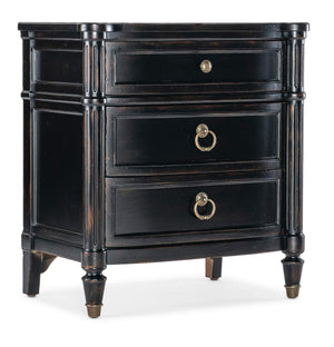 Hooker Furniture - Charleston Three-Drawer Nightstand - Black - 6750-90015-97
