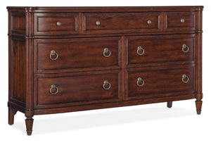 Hooker Furniture - Charleston Seven-Drawer Dresser - Dark Wood - 6750-90202-85