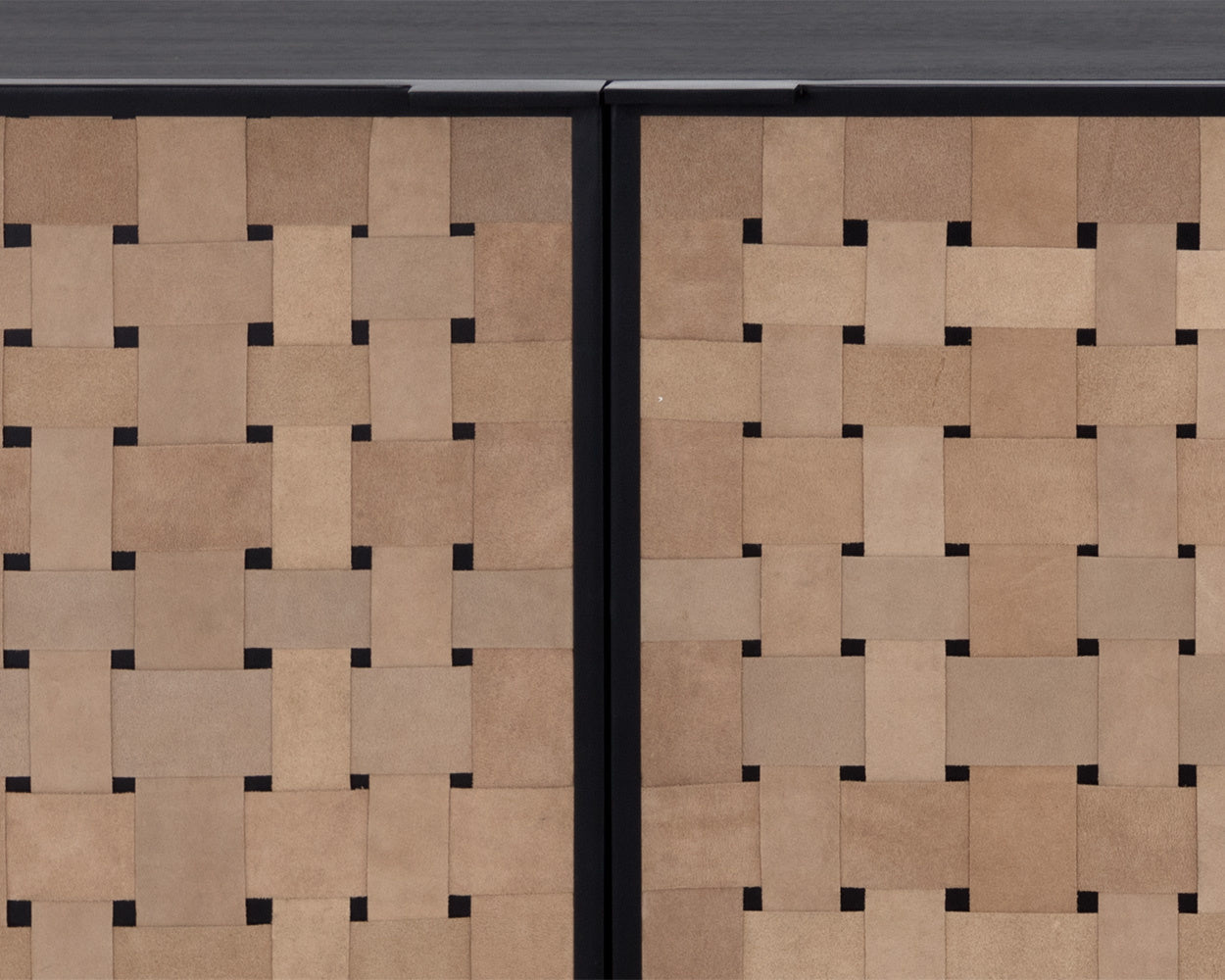 Omari Sideboard - Suede Light Tan Leather