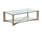 Xavier Coffee Table - Rectangular  Antique Brass