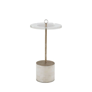 Gabby - Lexi Alabaster Round Pedestal Drinking Table - SCH-153415
