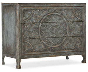 Hooker Furniture - La Grange Lockhart Three-Drawer Accent Chest - Blue - 6960-50007-45