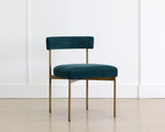Seneca Dining Chair - Antique Brass  Danny Teal