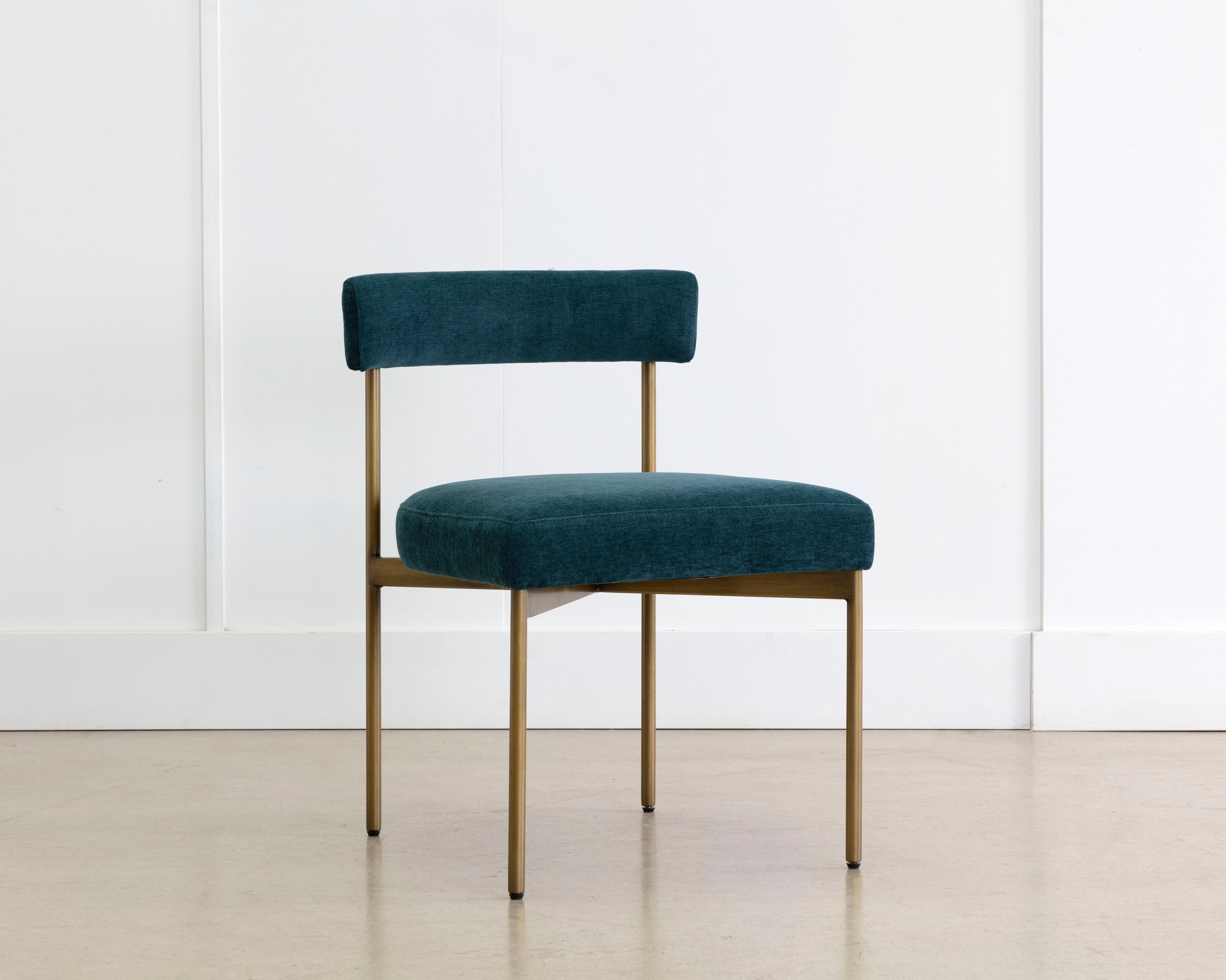 Seneca Dining Chair - Antique Brass  Danny Teal
