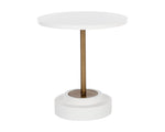 Marlowe Bistro Table - Antique Brass  White