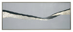 Frequency - 72" X 30"  Silver Floater Frame