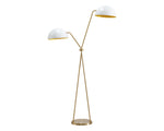 Faven Floor Lamp - Brass  White