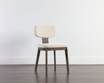 Rickett Dining Chair - Dark Brown  Dove Cream