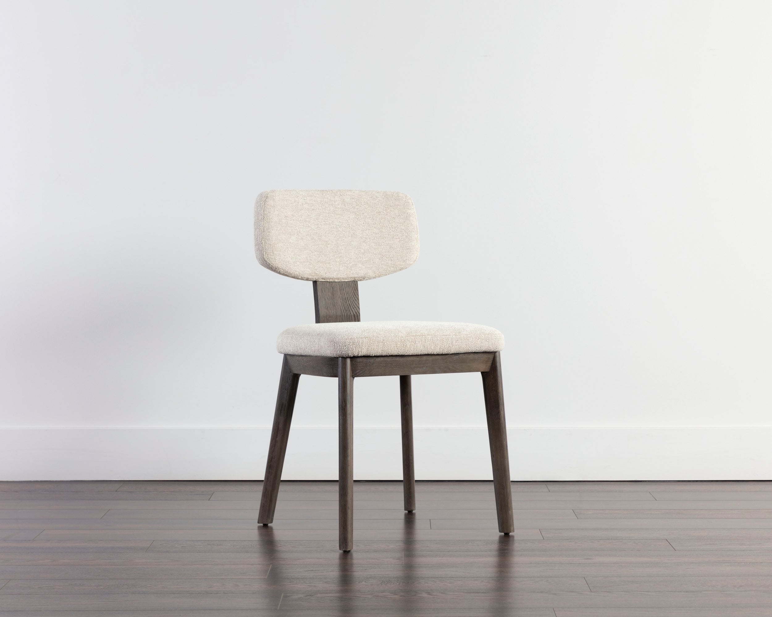 Rickett Dining Chair - Dark Brown  Dove Cream
