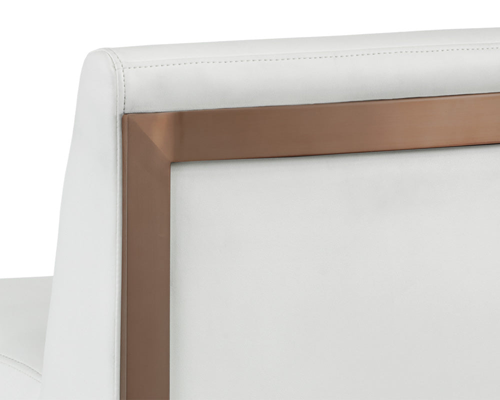 Dean Counter Stool - Antique Brass  Cantina White