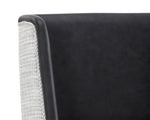 Joplin Counter Stool - Milliken Charcoal / Vera White Pepper