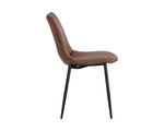 Drew Dining Chair - Black  Bravo Cognac