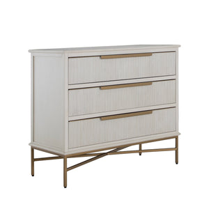 Gabby - Riggs Mahogany Wood Chest - 3 Drawers, Distressed Antique White - SCH-175830