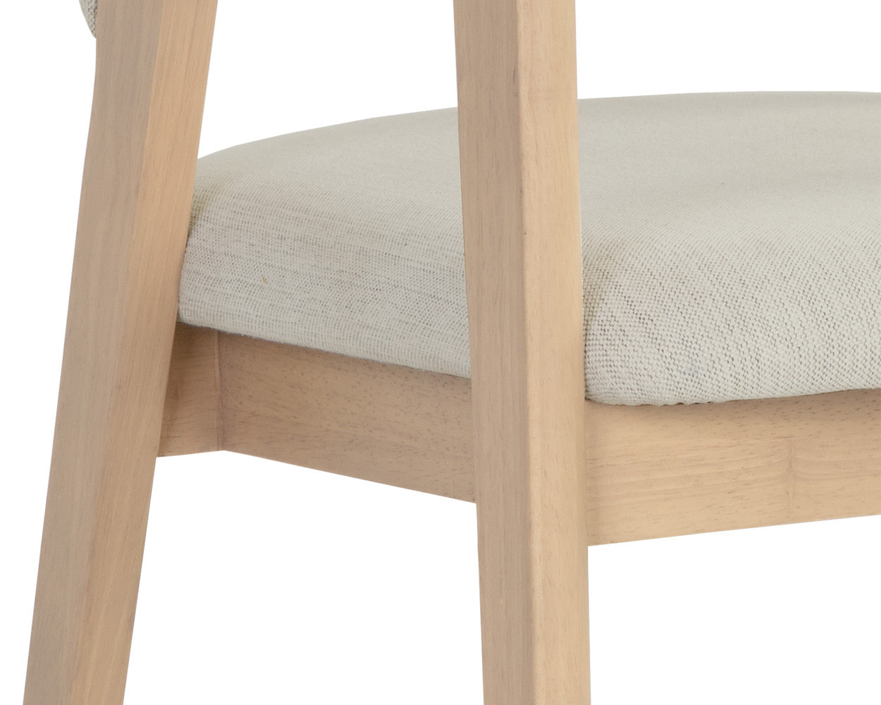 Milton Dining Armchair - Light Wash  Mina Ivory