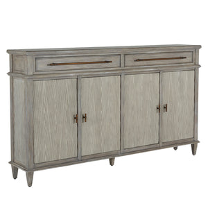 Gabby - Isaac Mindi Ribbed Cabinet - 2 Shelves, Brushed Gray - SCH-169265