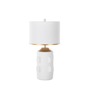 Gabby - Bridget Ceramic Fabric Plaster White Table Lamp - SCH-175369