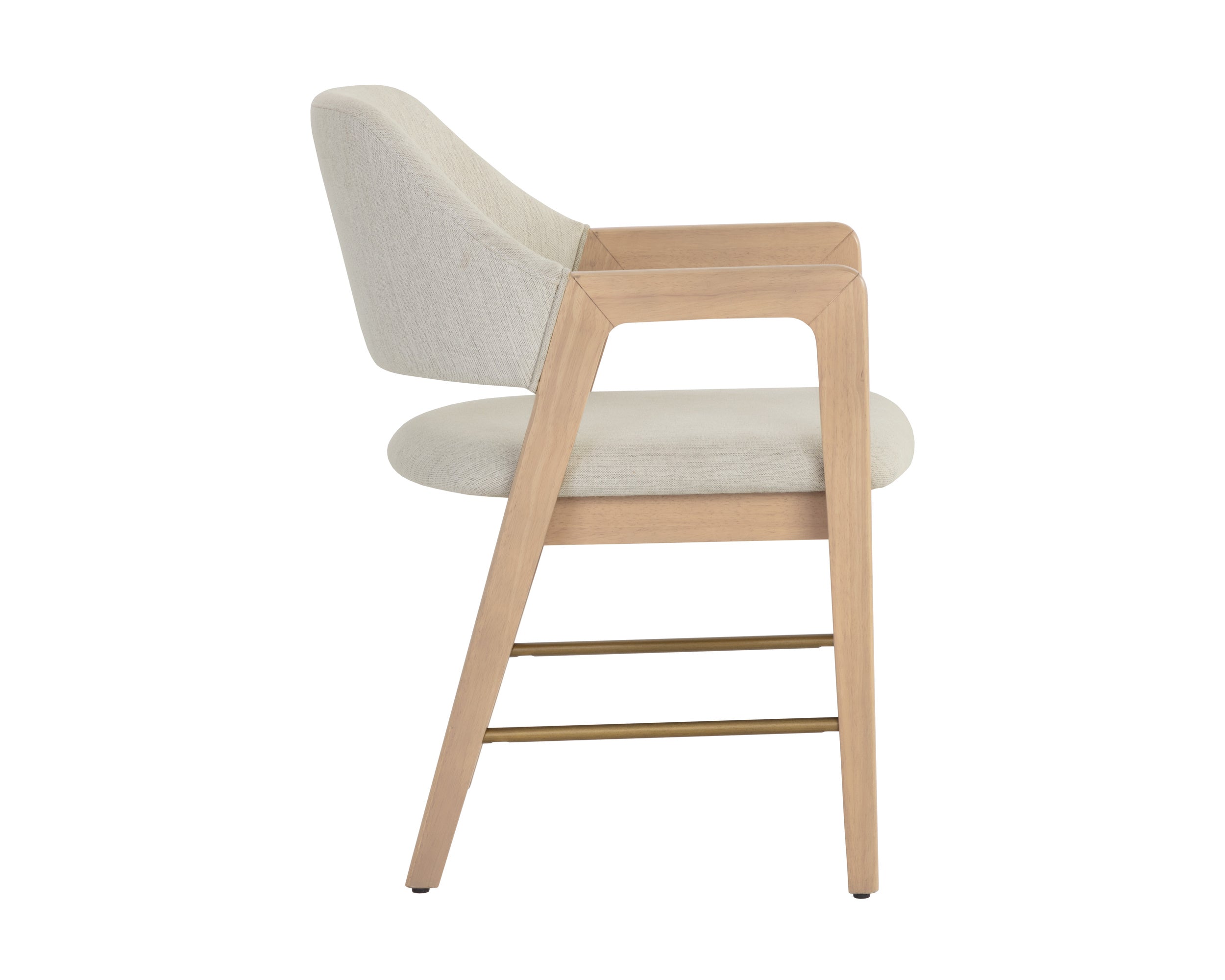 Milton Dining Armchair - Light Wash  Mina Ivory