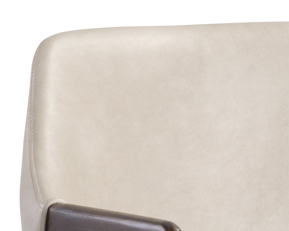 Milton Dining Armchair - Smoke Acacia  Bravo Cream