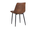 Drew Dining Chair - Black  Bravo Cognac