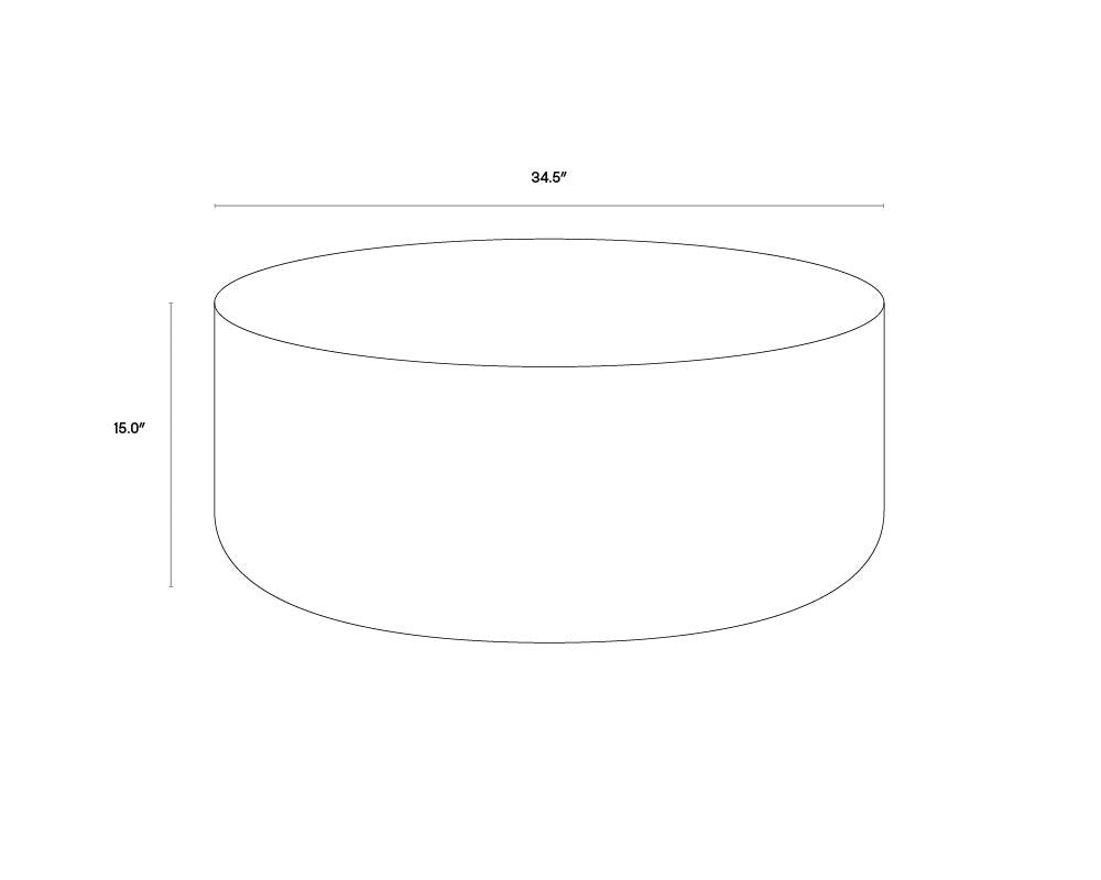 Diaz Coffee Table - Grey  Wood Grain Brown