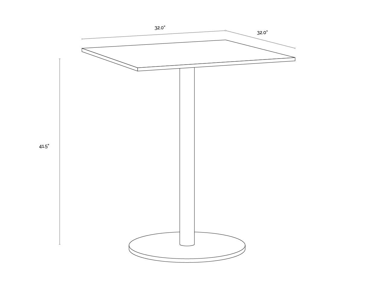 Enco Bar Table - Square