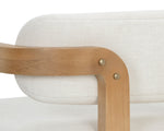 Madrone Lounge Chair - Rustic Oak  Heather Ivory Tweed