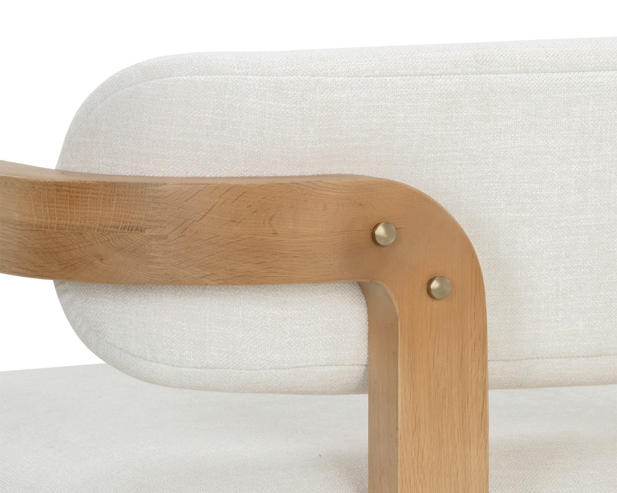 Madrone Lounge Chair - Rustic Oak  Heather Ivory Tweed