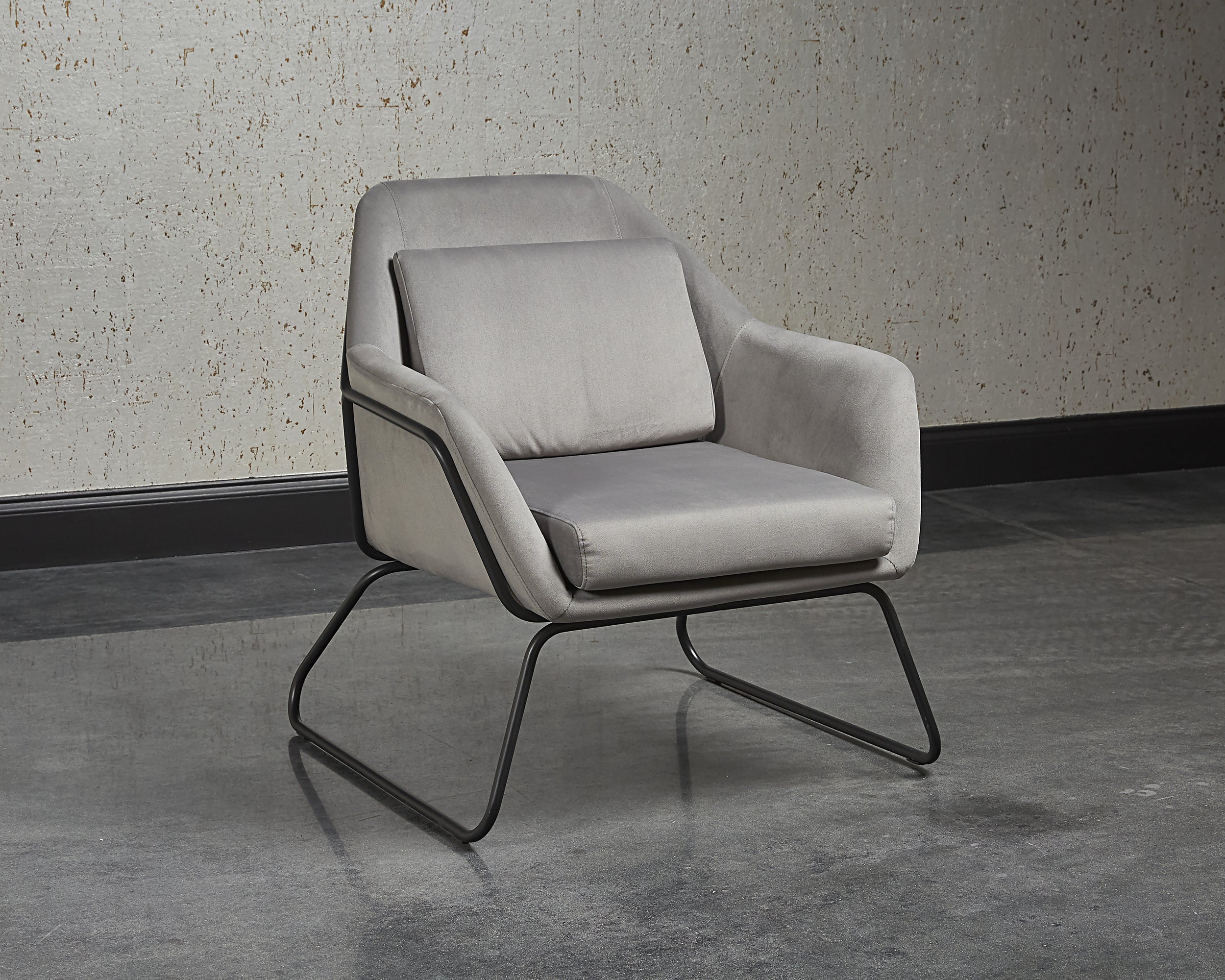Watts Lounge Chair - Black  Antonio Charcoal