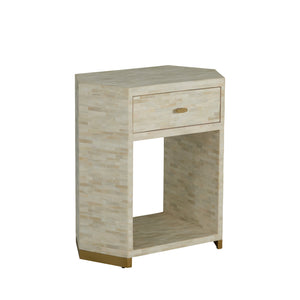 Gabby - Windsor Bone Inlay Nightstand - 1 Drawers, Natural Bone - SCH-176033