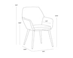Jayna Dining Armchair - Champagne Gold  Antonio Linen