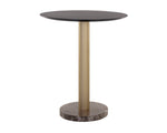 Monaco Bar Table - Gold  Grey Marble / Charcoal Grey