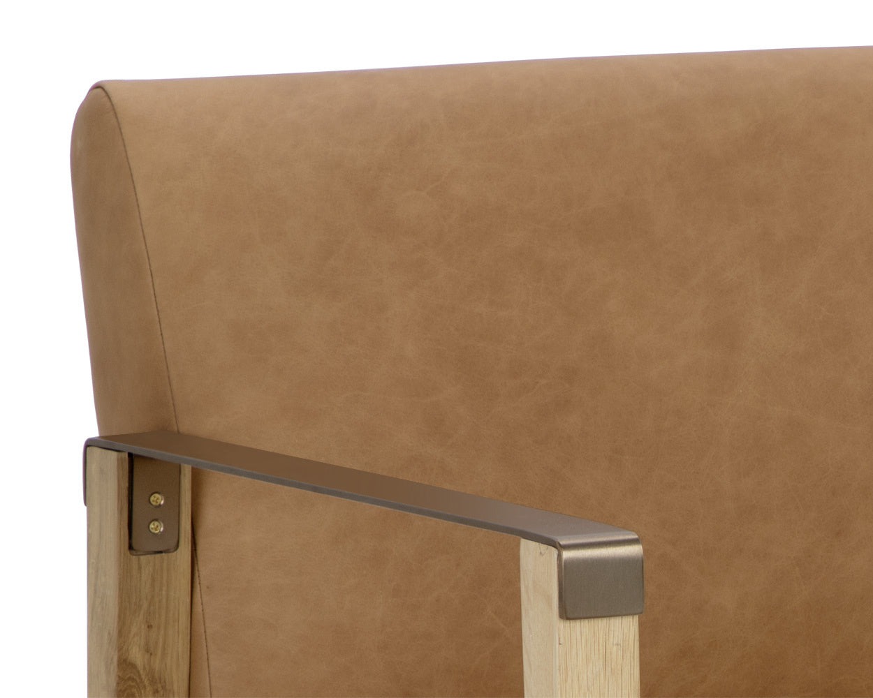 Earl Lounge Chair - Rustic Oak  Ludlow Sesame Leather