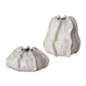Uttermost Urchin Textured Ivory Vases, S/2