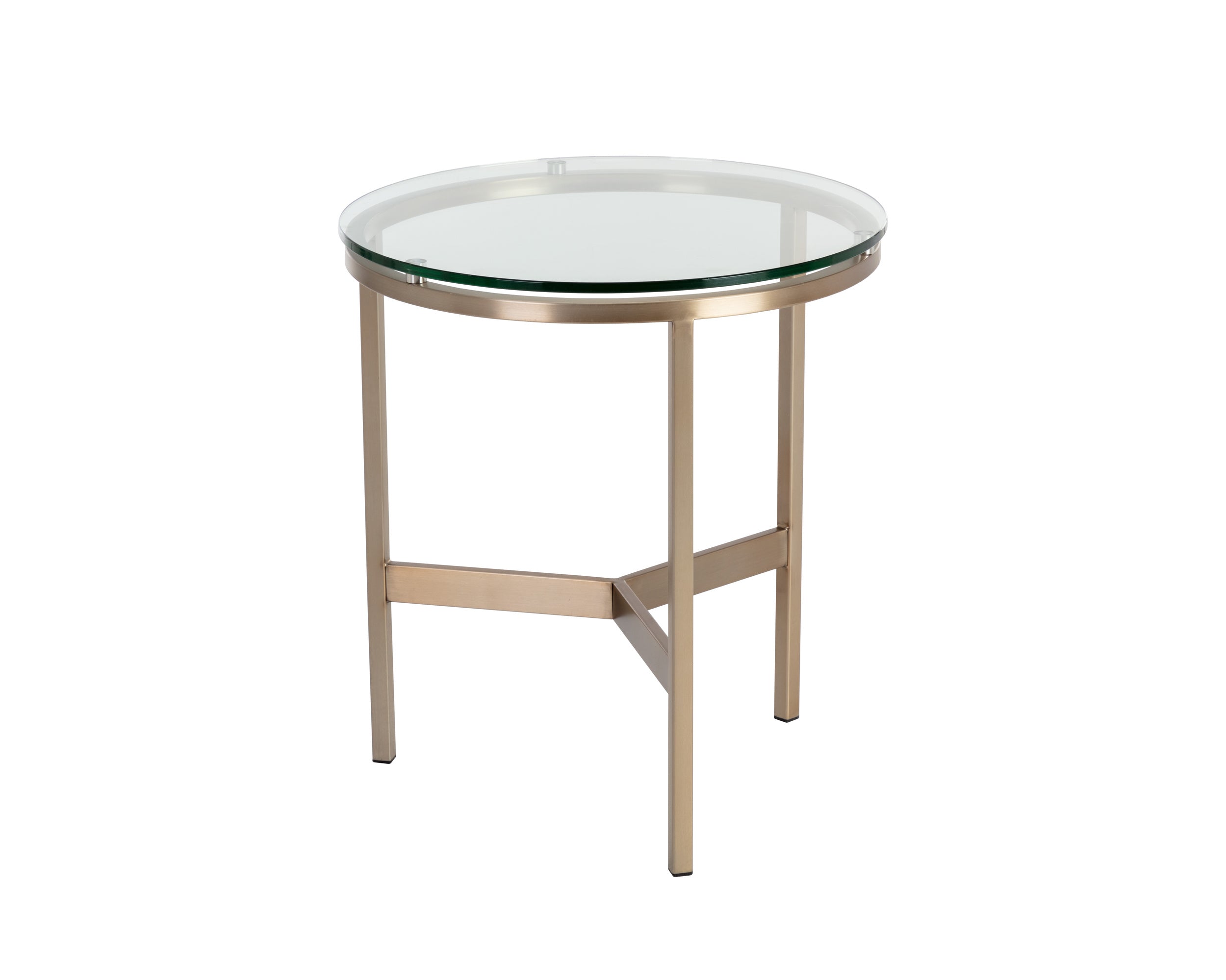 Flato End Table - Antique Brass