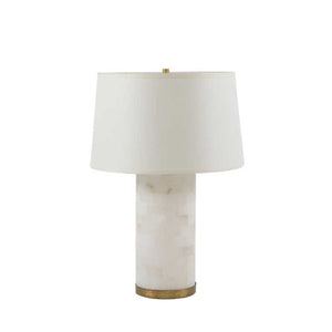Gabby - Maple Alabaster Gilded Gold Cylinder Shade Table Lamp - SCH-153690
