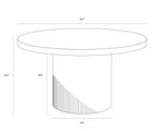 Nicolette Dining Table - 55"  Marble Look
