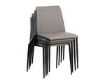 Renee Stackable Dining Chair - Dillon Stratus / Dillon Black